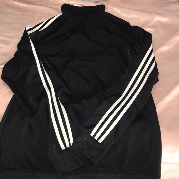 ❌SOLD❌Men’s 3 White Striped Adidas Full Zip Jacket - Picture 5 of 5